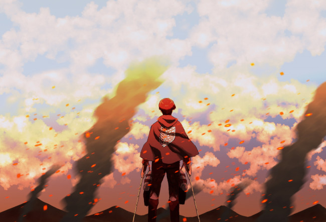 Обои картинки фото аниме, shingeki no kyojin, леви