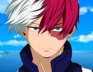 Картинка аниме boku+no+hero+academia тодороки шото