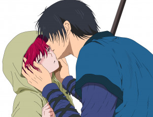 Картинка аниме akatsuki+no+yona поцелуй