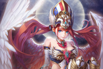 Картинка аниме ангелы +демоны девушка фентези крылья ангел арт