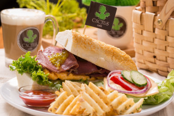 Картинка еда бутерброды +гамбургеры +канапе бутерброд соус картофель кофе