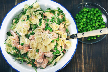 Картинка еда макаронные+блюда паста горох бантики