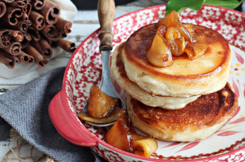Картинка еда блины +оладьи оладьи корица яблоки