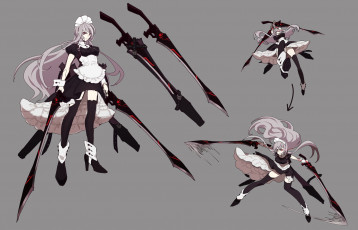 Картинка аниме оружие +техника +технологии девушка