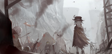 Картинка аниме pixiv+fantasia девушка