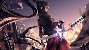 Картинка аниме pixiv+fantasia девушка