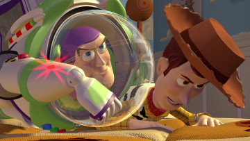 Картинка мультфильмы toy+story огонек космонавт ковбой игрушки лазер