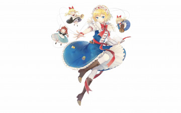 Картинка аниме touhou девушка взгляд фон