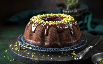 Картинка еда торты орехи шоколадный глазурь