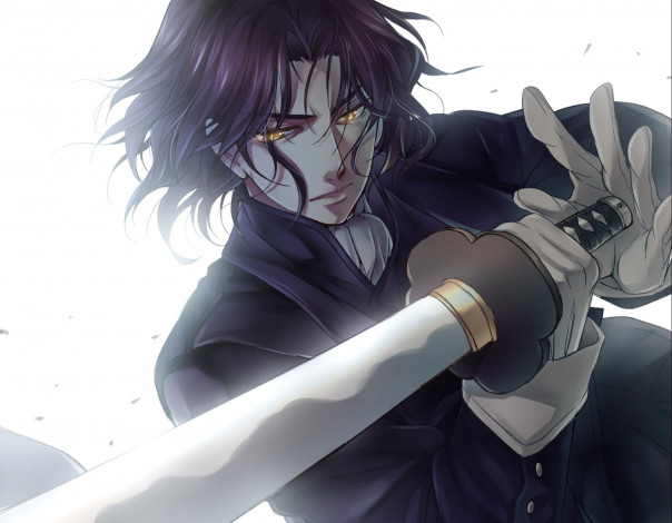 Обои картинки фото аниме, drifters, kenjutsu, drifter, man, katana, anime, bushido, samurai, blade, ken, fight, japanese, asian