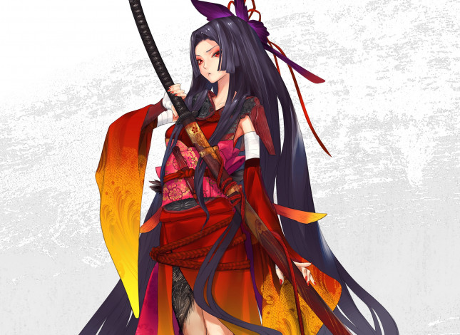 Обои картинки фото аниме, оружие,  техника,  технологии, девушка