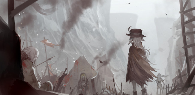 Обои картинки фото аниме, pixiv fantasia, девушка