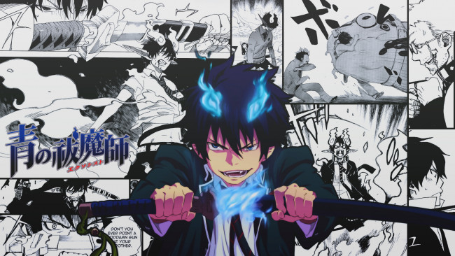 Обои картинки фото аниме, ao no exorcist, рин