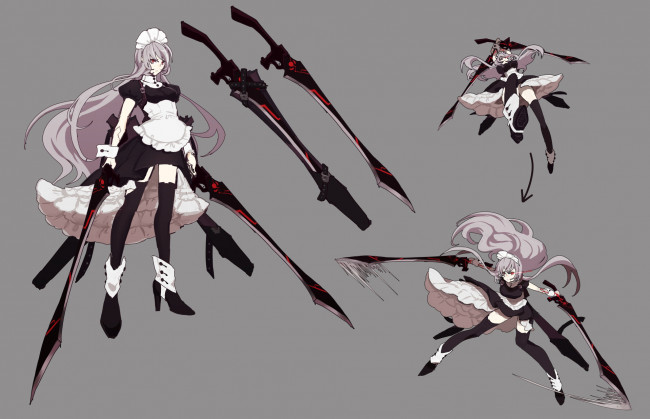 Обои картинки фото аниме, оружие,  техника,  технологии, девушка