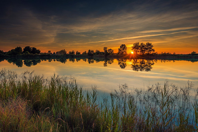 Обои картинки фото природа, восходы, закаты, простор