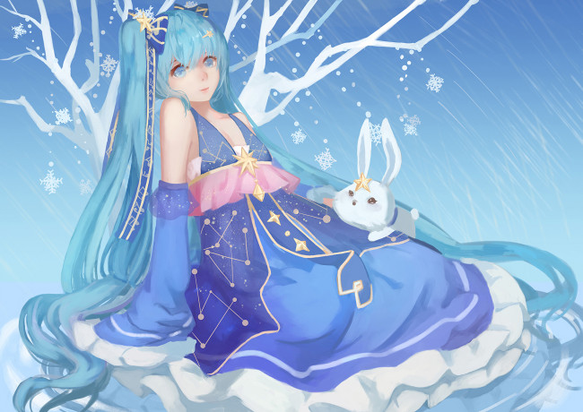 Обои картинки фото аниме, vocaloid, девушка