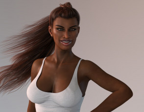 Картинка 3д+графика люди+ people фон взгляд девушка