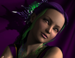 Картинка 3д+графика портрет+ portraits фон девушка взгляд