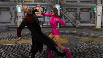 Картинка 3д+графика фантазия+ fantasy девушка взгляд фон