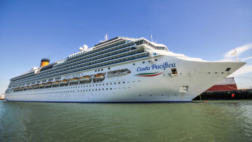 Картинка costa+pacifica корабли лайнеры круиз лайнер