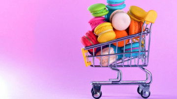 Картинка еда макаруны лакомство печенье