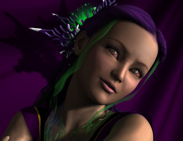 Обои картинки фото 3д графика, портрет , portraits, фон, девушка, взгляд