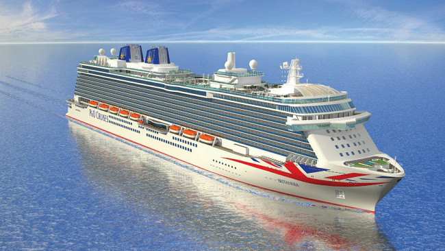 Обои картинки фото britannia, корабли, лайнеры, круиз, лайнер