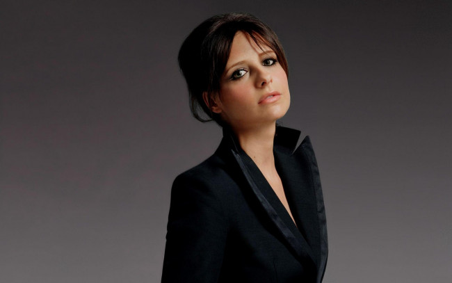 Обои картинки фото девушки, sarah michelle gellar, жакет, шатенка, актриса