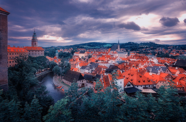 Обои картинки фото cesky krumlov, города, - панорамы, простор