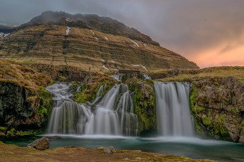 Картинка kirkjufellfoss iceland природа водопады