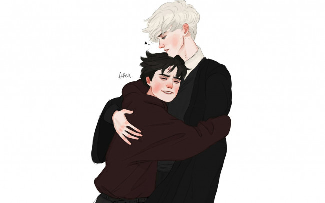 Обои картинки фото рисованное, кино,  мультфильмы, гарри, поттер, драко, малфой