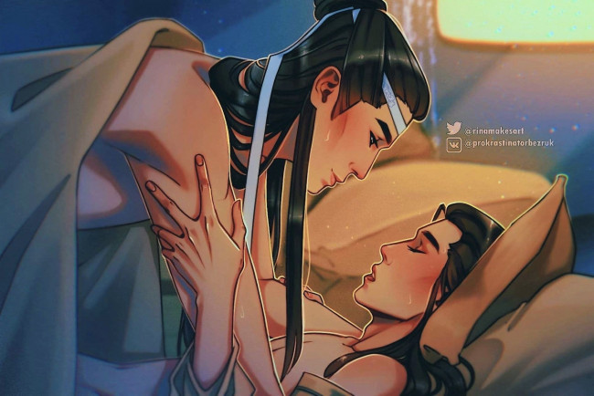 Обои картинки фото аниме, mo dao zu shi, лань, сичэнь, цзинь, гуанъяо