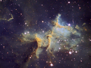 Картинка ic 1805 космос галактики туманности