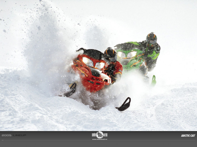 Обои картинки фото мотоциклы, снегоходы