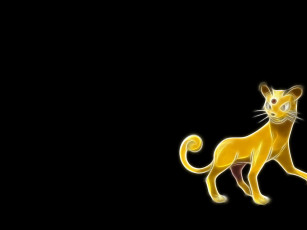 Картинка 3д графика animals животные кот тёмный графикафон фрактал