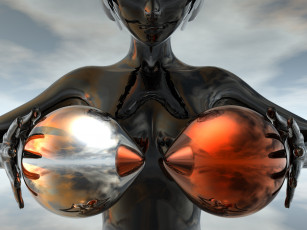 Картинка 3д графика creatures существа существо шары