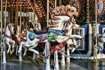 Картинка разное карусели качели аттракционы лошади