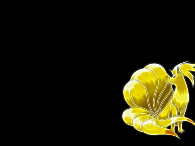 Обои картинки фото 3д, графика, animals, животные, тёмный, фрактал, лиса