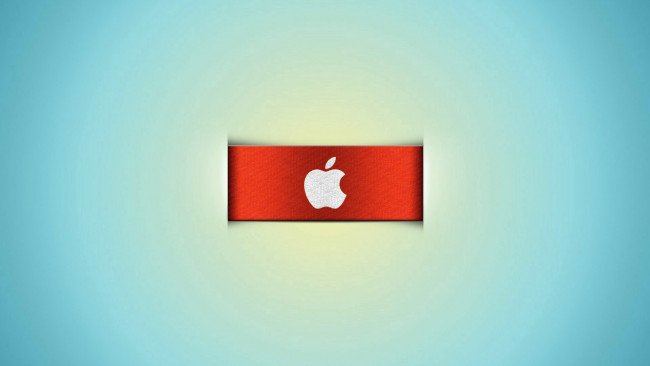 Обои картинки фото компьютеры, apple, синий, яблуко