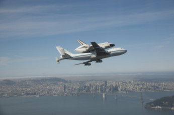 Картинка nasa авиация разные вместе боинг челнок перевозка