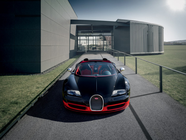 Обои картинки фото bugatti, veyron, 16, grand, sport, vitesse, roadster, автомобили, красота, изящество, автомобиль