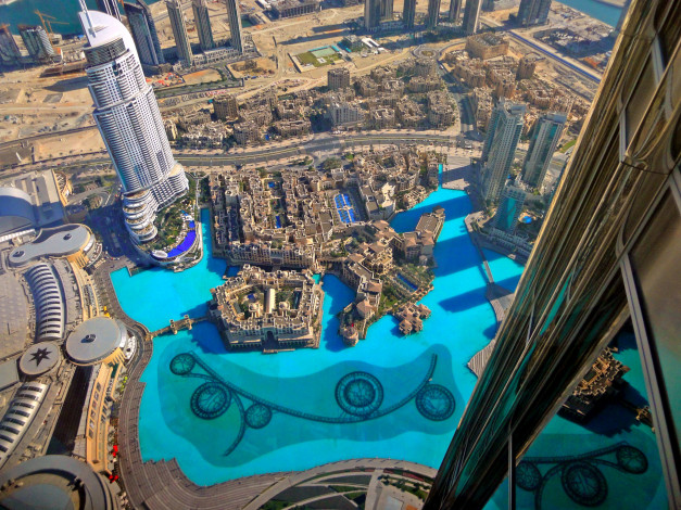 Обои картинки фото города, дубаи, оаэ, вид, сверху