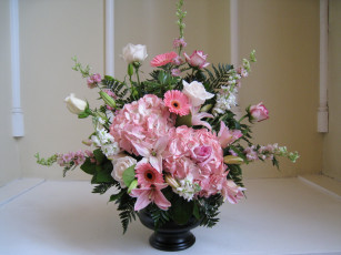 Картинка цветы букеты композиции букет герберы розы лилии