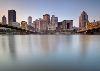 Картинка pittsburgh города мосты allegheny river питтсбург река аллегейни здания