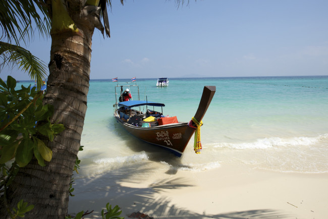 Обои картинки фото корабли, лодки,  шлюпки, лодка, тропики, пляж