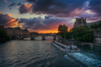 Картинка корабли теплоходы судно прогулочное мост река