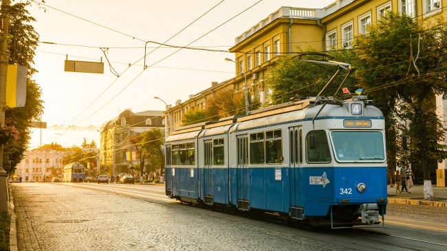 Обои картинки фото техника, трамваи, транспорт, рельсы, трамвай