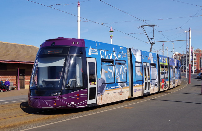 Обои картинки фото техника, трамваи, трамвай, рельсы, транспорт