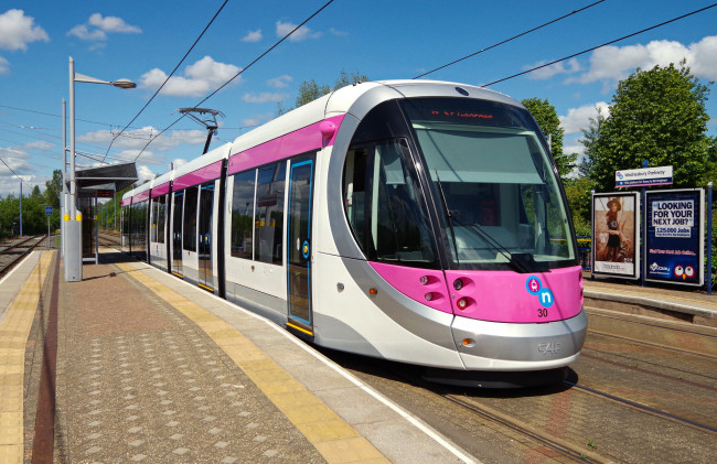 Обои картинки фото техника, трамваи, транспорт, рельсы, трамвай