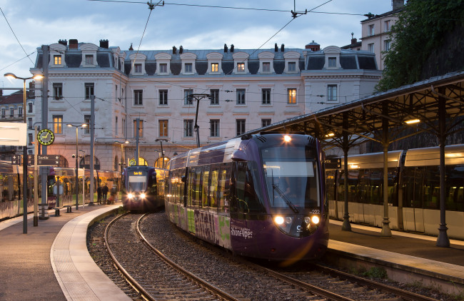 Обои картинки фото техника, трамваи, транспорт, рельсы, трамвай